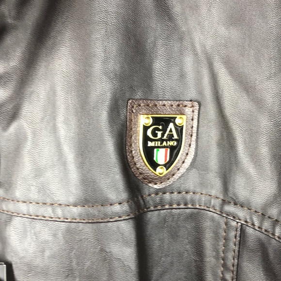 NWT GA Milano brown faux leather jacket size xxl - Picture 2 of 10